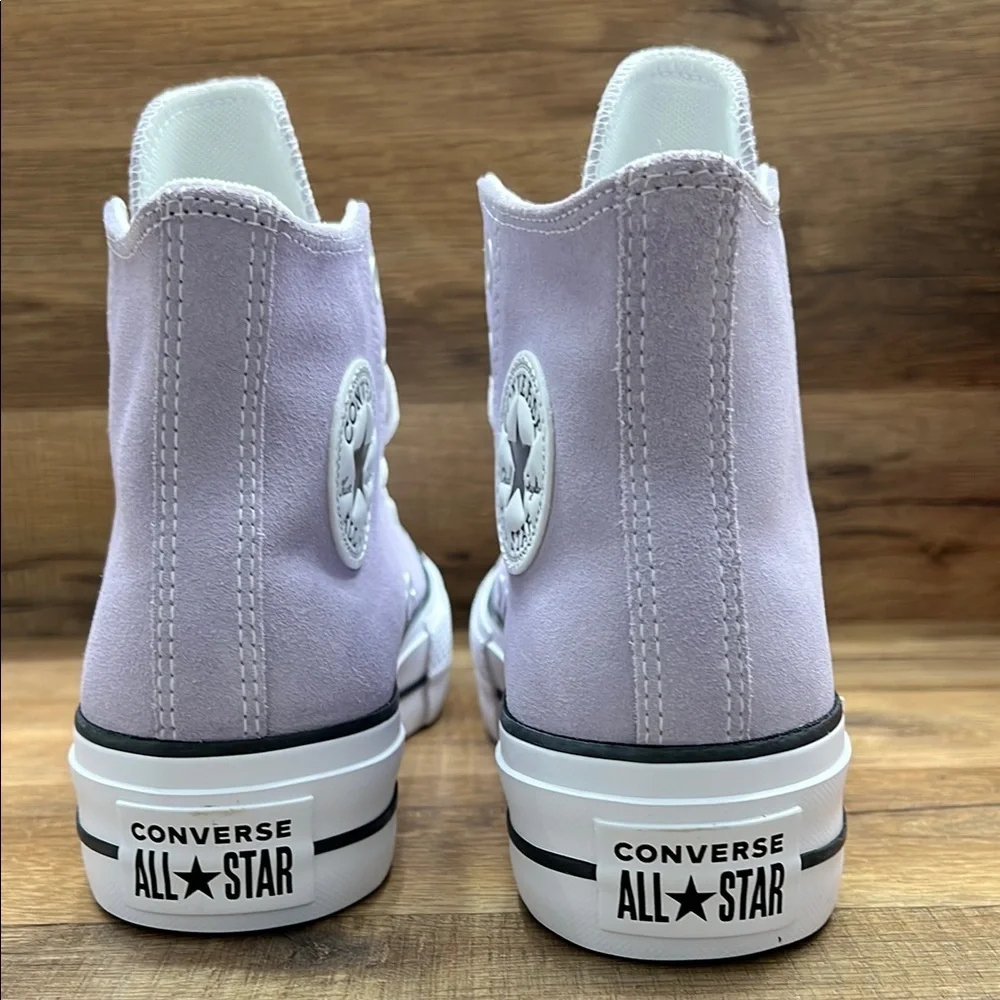Converse Purple and White High-Top Sneakers